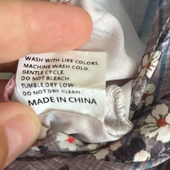 Bohemian Floral Multiprint Jumpsuit - Pink, Blue, Cream 4X - Picture 15 of 15